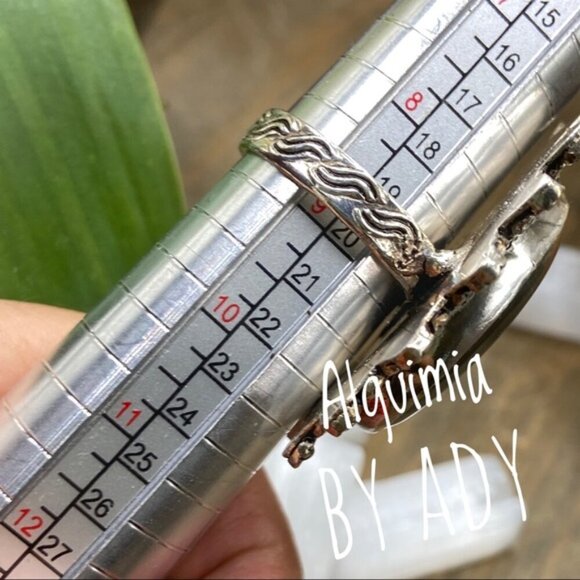 Maximalist brown agate and Silver Ring - Picture 3 of 3